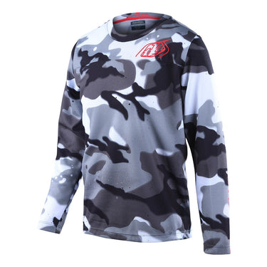 TLD 24.1 Flowline LS Youth Jersey Spray Camo White